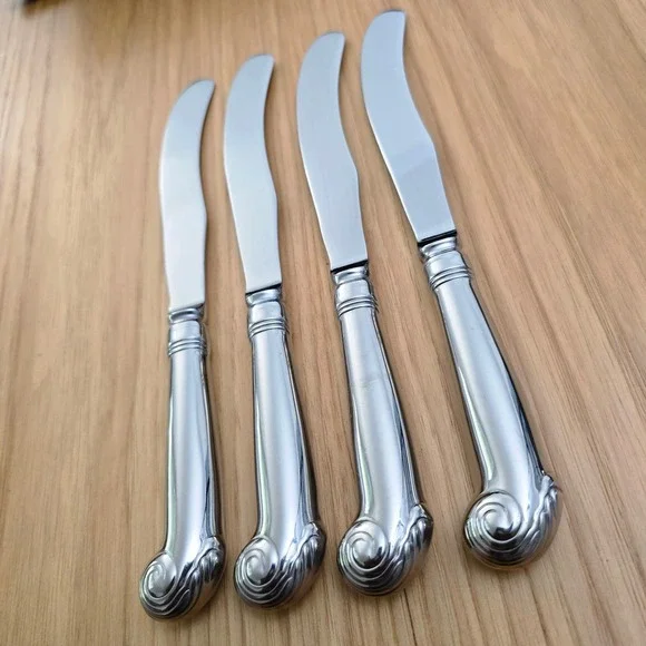 Kirk Stieff WILLIAMSBURG ROYAL SHELL Old French Pistol Dinner Knife SS China - Picture 6 of 9